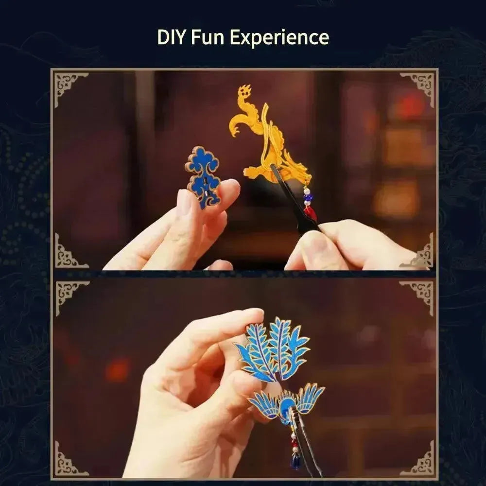 TONECHEER DIY 3D Mechanical Transmission Wooden Puzzle Kit (Phoenix Coronet)