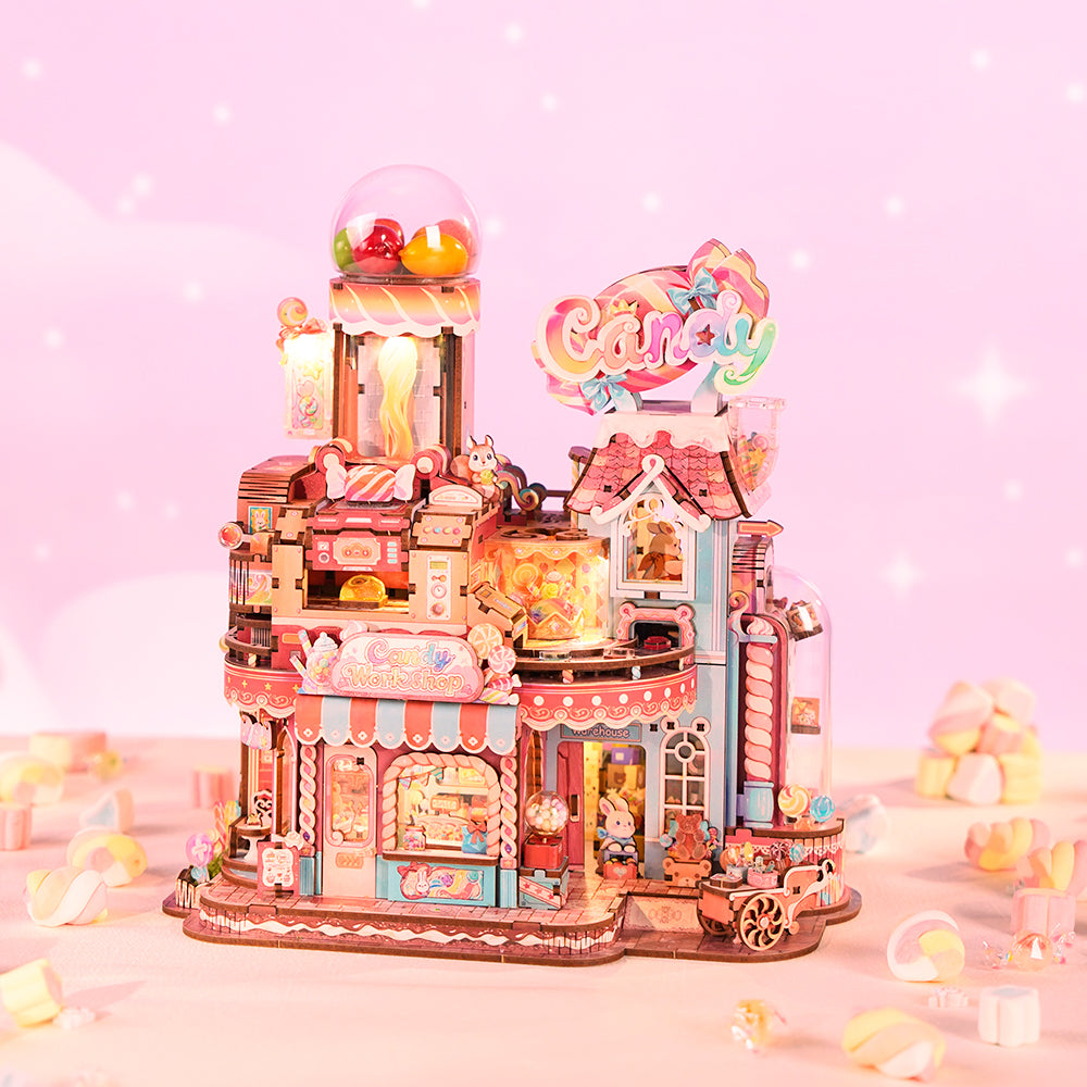 TONECHEER DIY 3D Puzzle Transmission Model Kit (Candy Workshop)