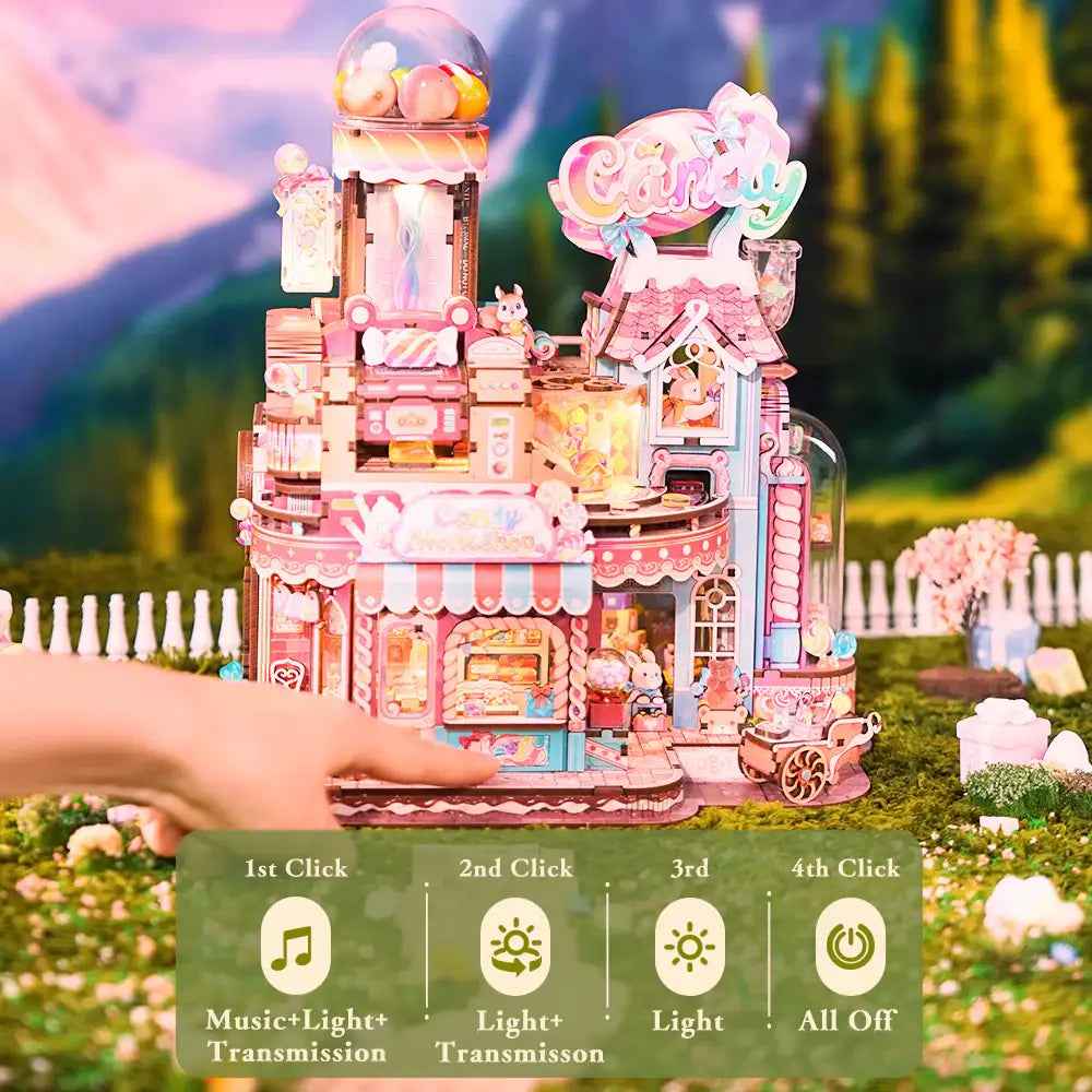 TONECHEER DIY 3D Puzzle Transmission Model Kit (Candy Workshop