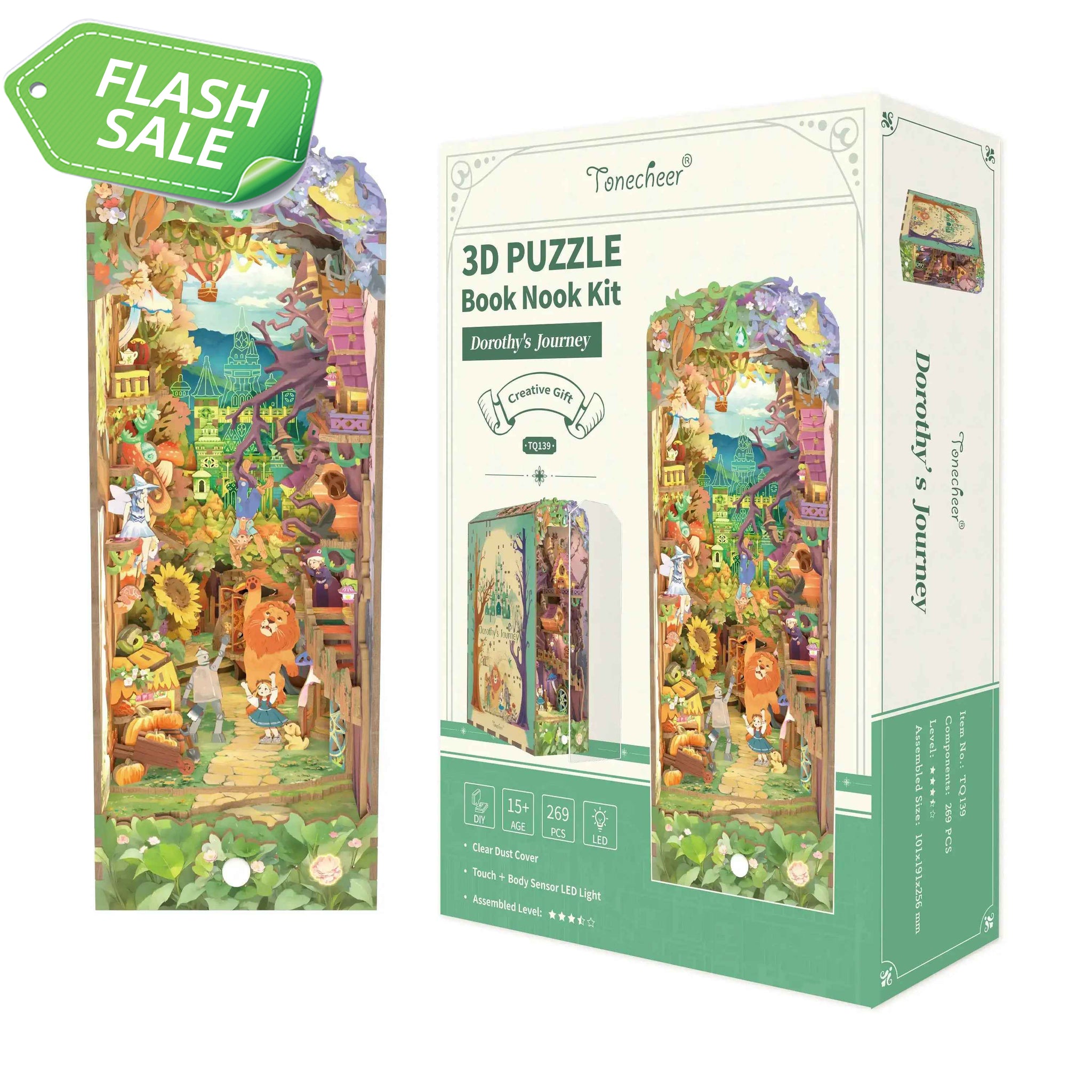 TONECHEER Mother's Day FLASH SALE DIY Book Nook Kit (Dorothy's