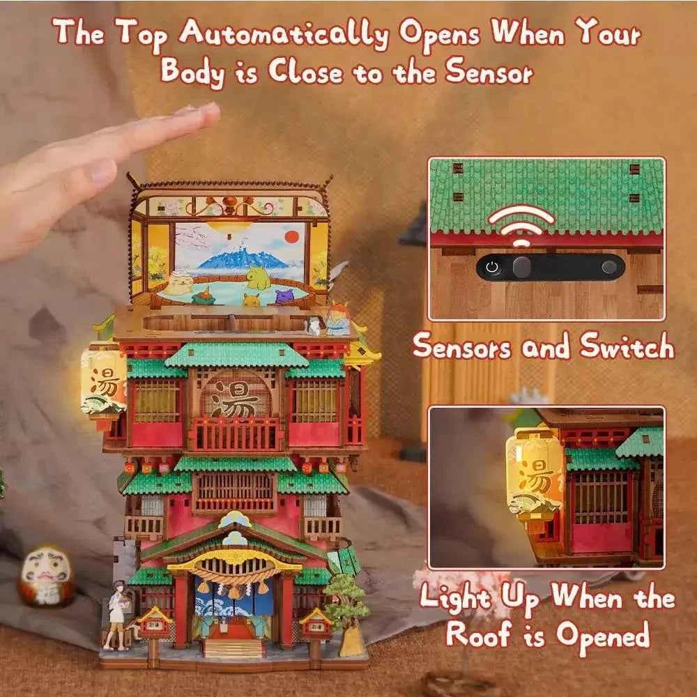 3D Puzzle DIY Desktop Storage Kit (Onsen Saga) - Tonecheer