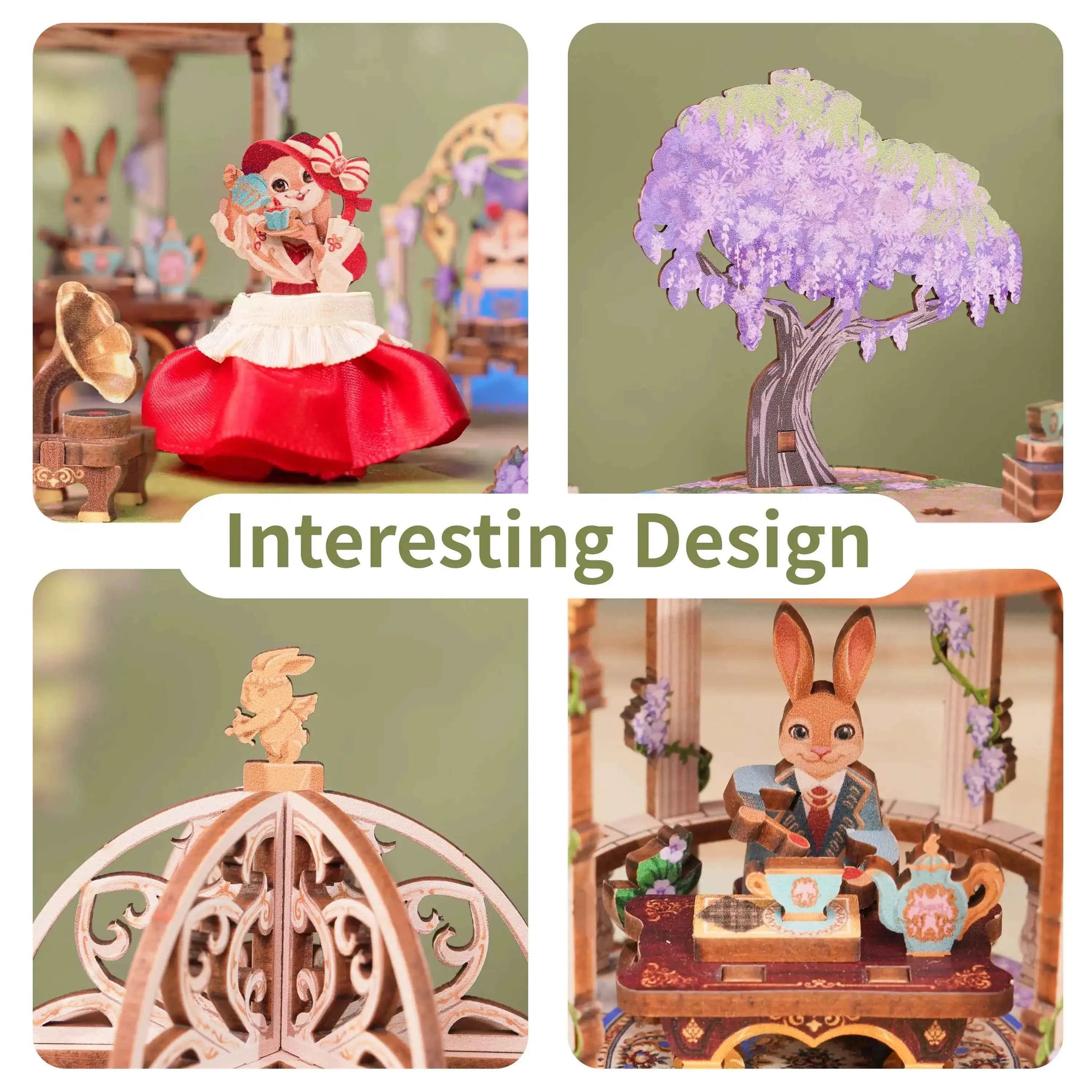TONECHEER 3D Puzzle DIY Rotating Music Box Kit (Waltz in the
