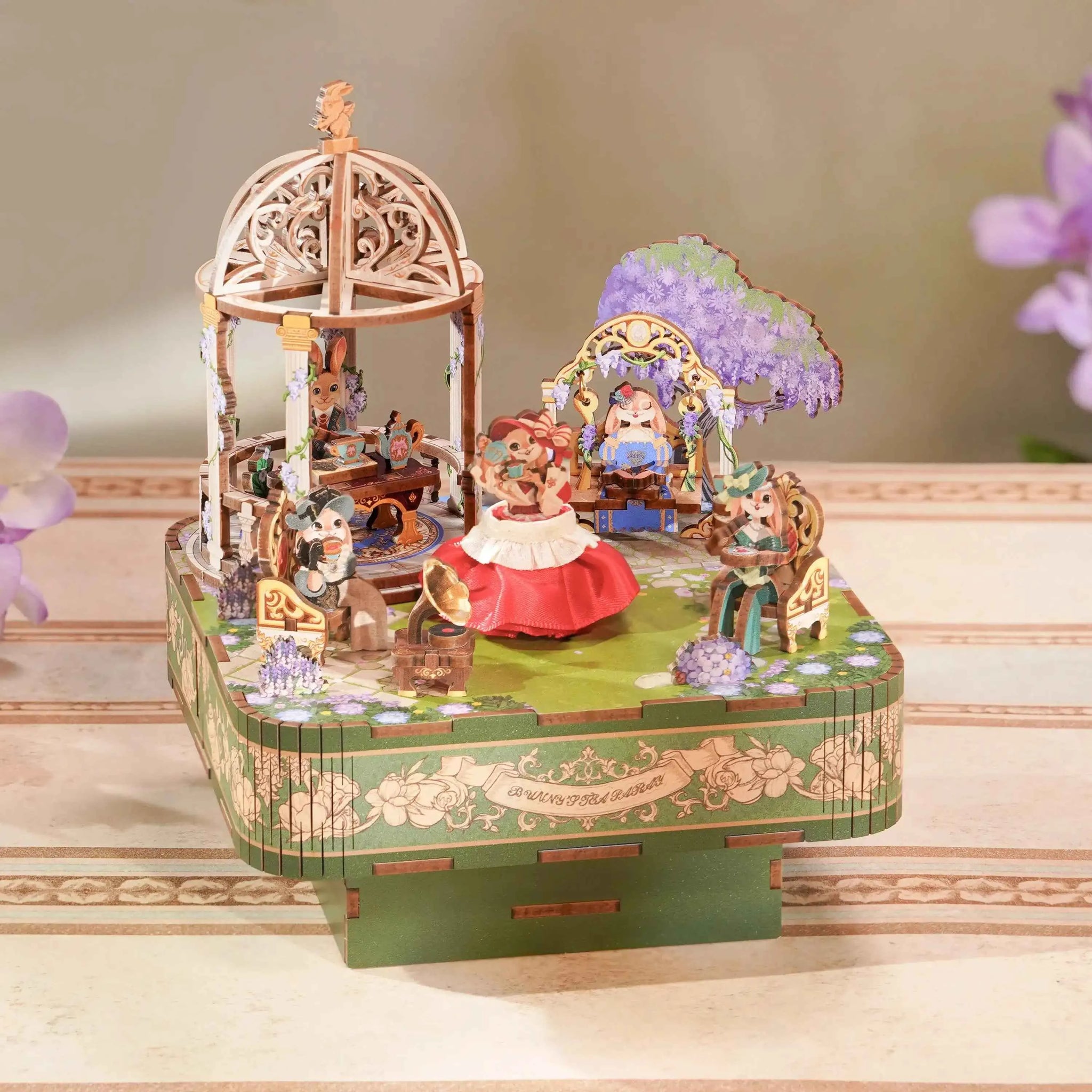 TONECHEER 3D Puzzle DIY Rotating Music Box Kit (Waltz in the