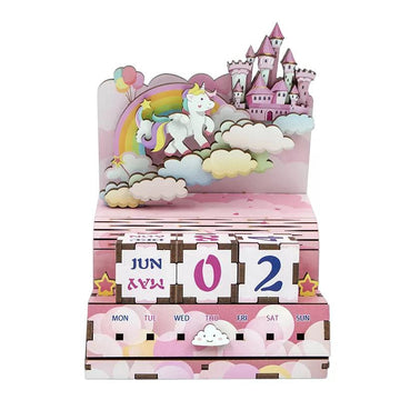 TONECHEER 3D Puzzle DIY Calendar Kit (Happiness Castle) - Tonecheer