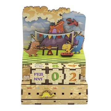 TONECHEER 3D Puzzle DIY Calendar Kit (Jurassic Party) - Tonecheer