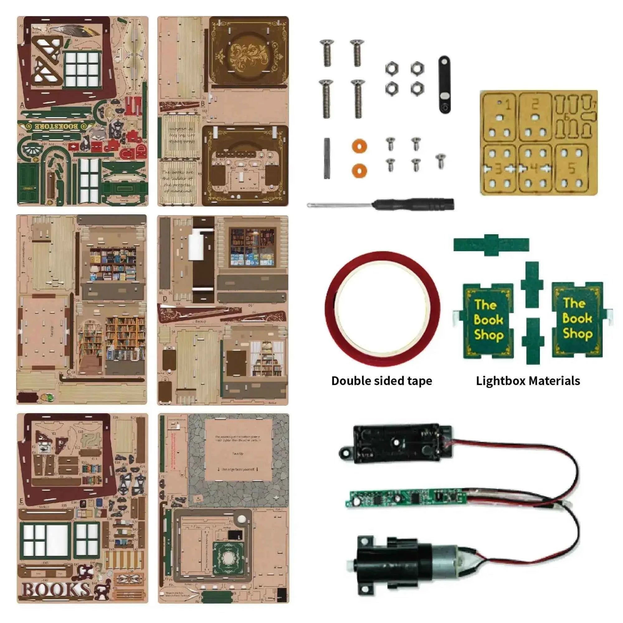 Tonecheer Kit de coin de livre DIY pour adultes, maison de poupée miniature cabine de train Tonecheer Kit de coin de livre DIY pour adultes, maison de poupée miniature cabine de train