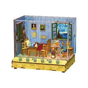 TONECHEER 3D Puzzle DIY Miniature House (Vincent's Bedroom) - Tonecheer