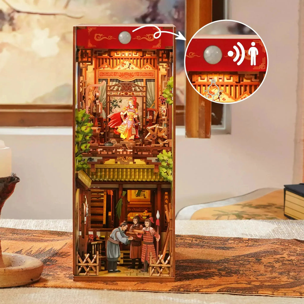 TONECHEER 3D Wooden Puzzle DIY Book Nook Kit (Ode of Mulan) - Tonecheer
