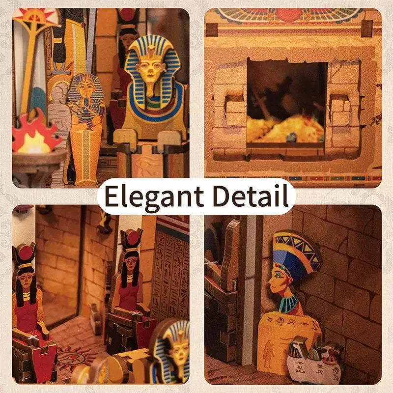 TONECHEER 3D Wooden Puzzle DIY Book Nook Kit (Adventure in Egypt) - Tonecheer