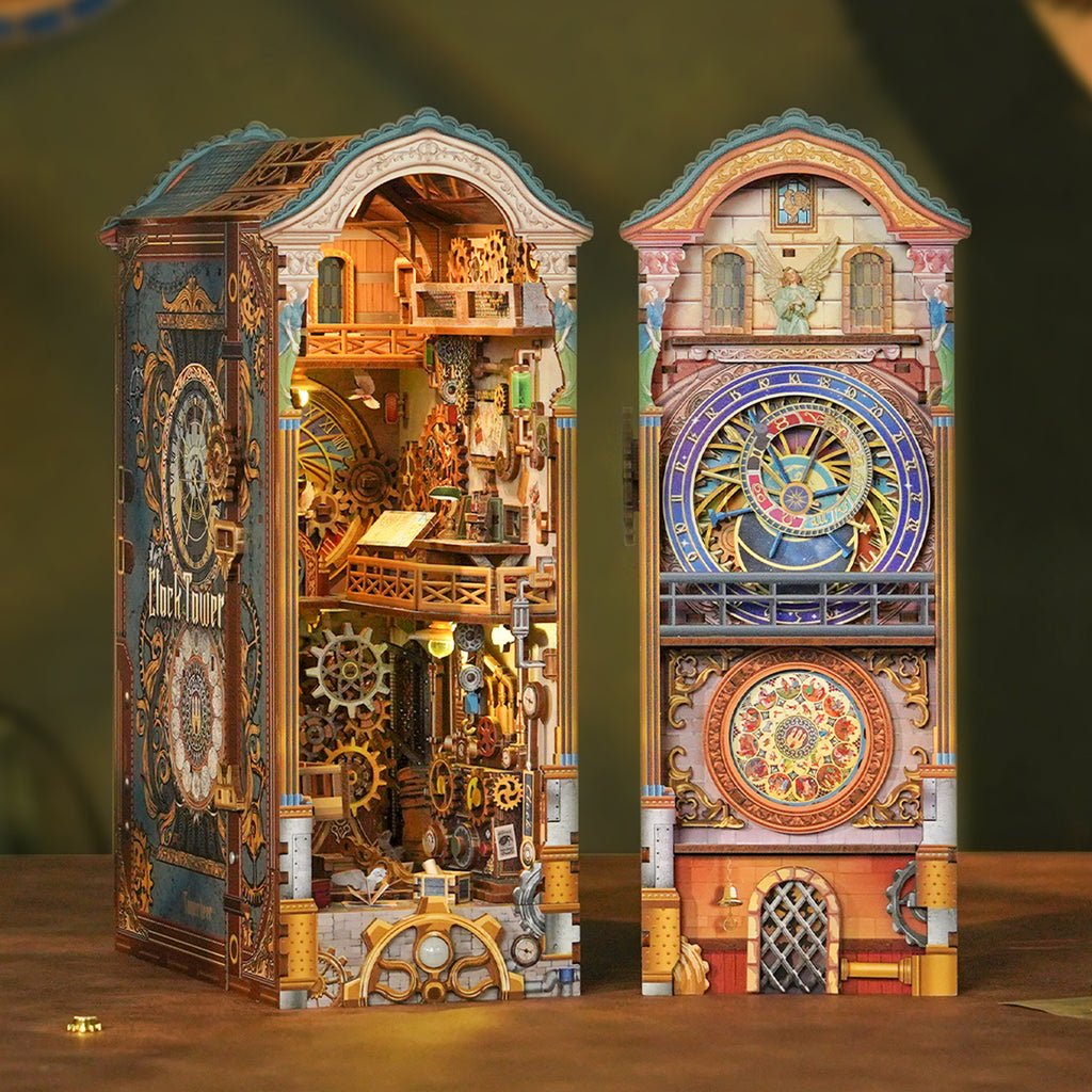 TONECHEER 3D Wooden Puzzle DIY Book Nook Kit (Clock Tower)