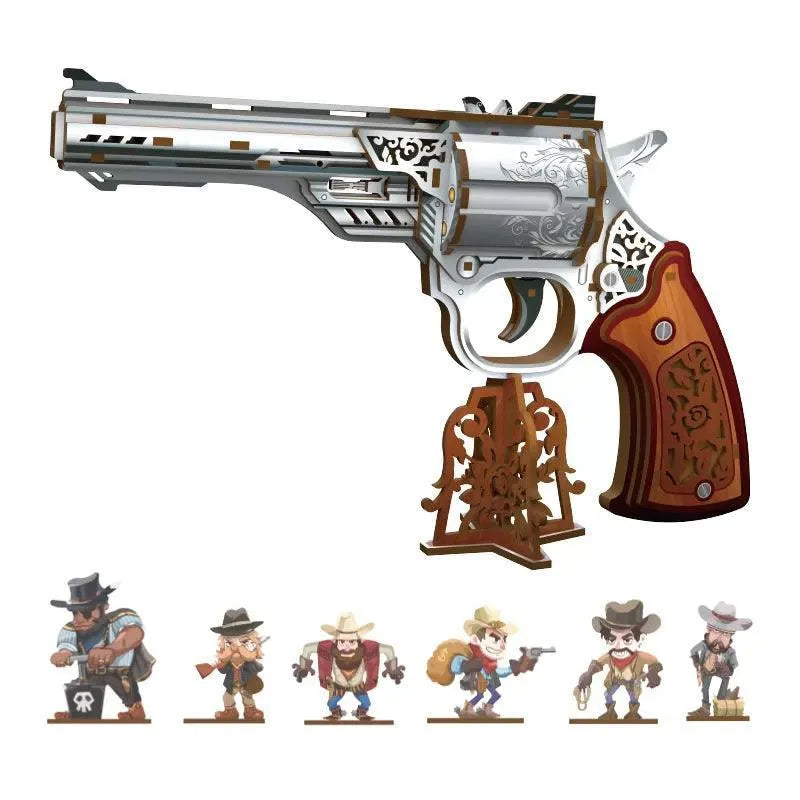 TONECHEER 3D Wooden Puzzle Wooden Gun Puzzle (Gun and Rose) - Tonecheer