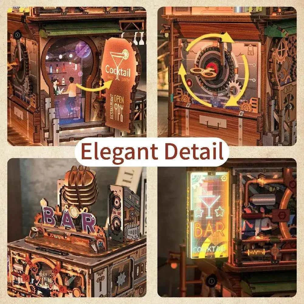 TONECHEER 3D Puzzle Box Miniature DIY Desktop Storage Kit (Punk