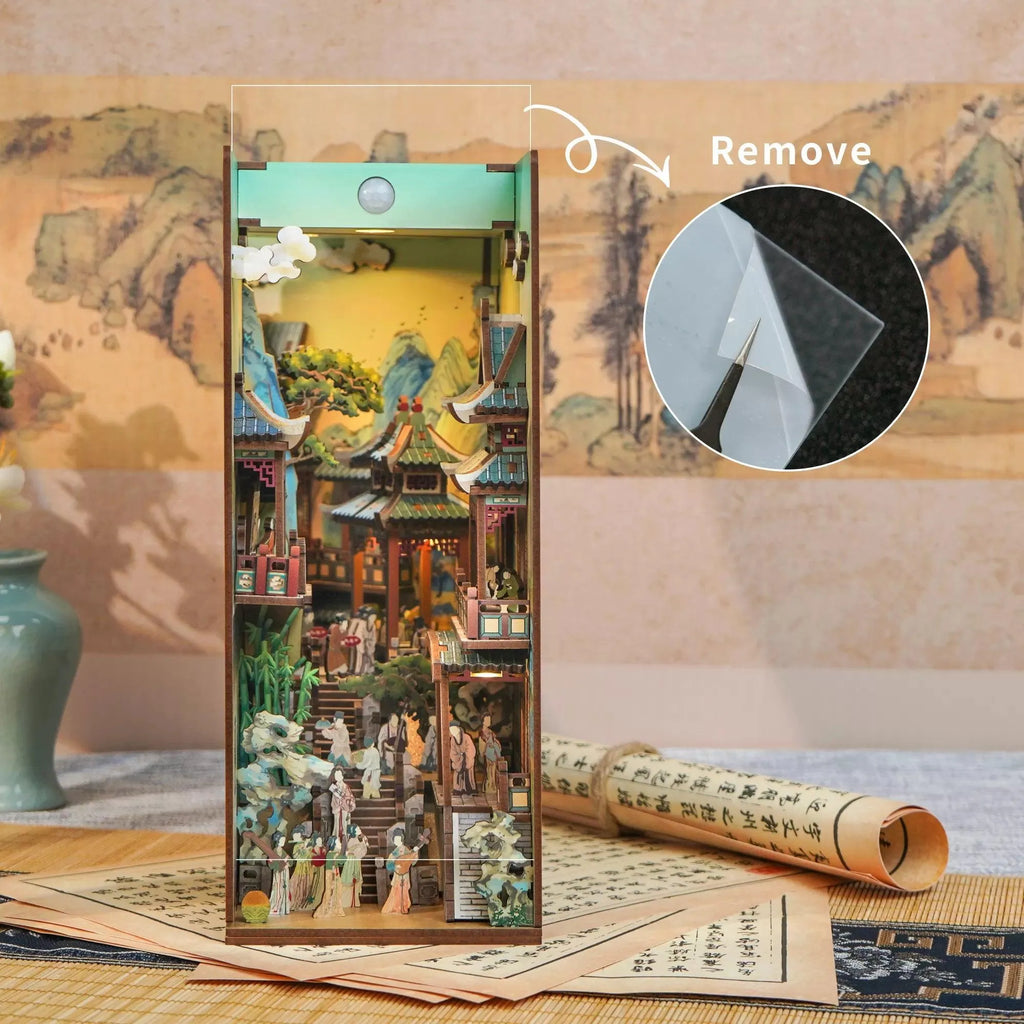 TONECHEER 3D Wooden Puzzle DIY Book Nook Kit (Song Dynasty Culture) - Tonecheer