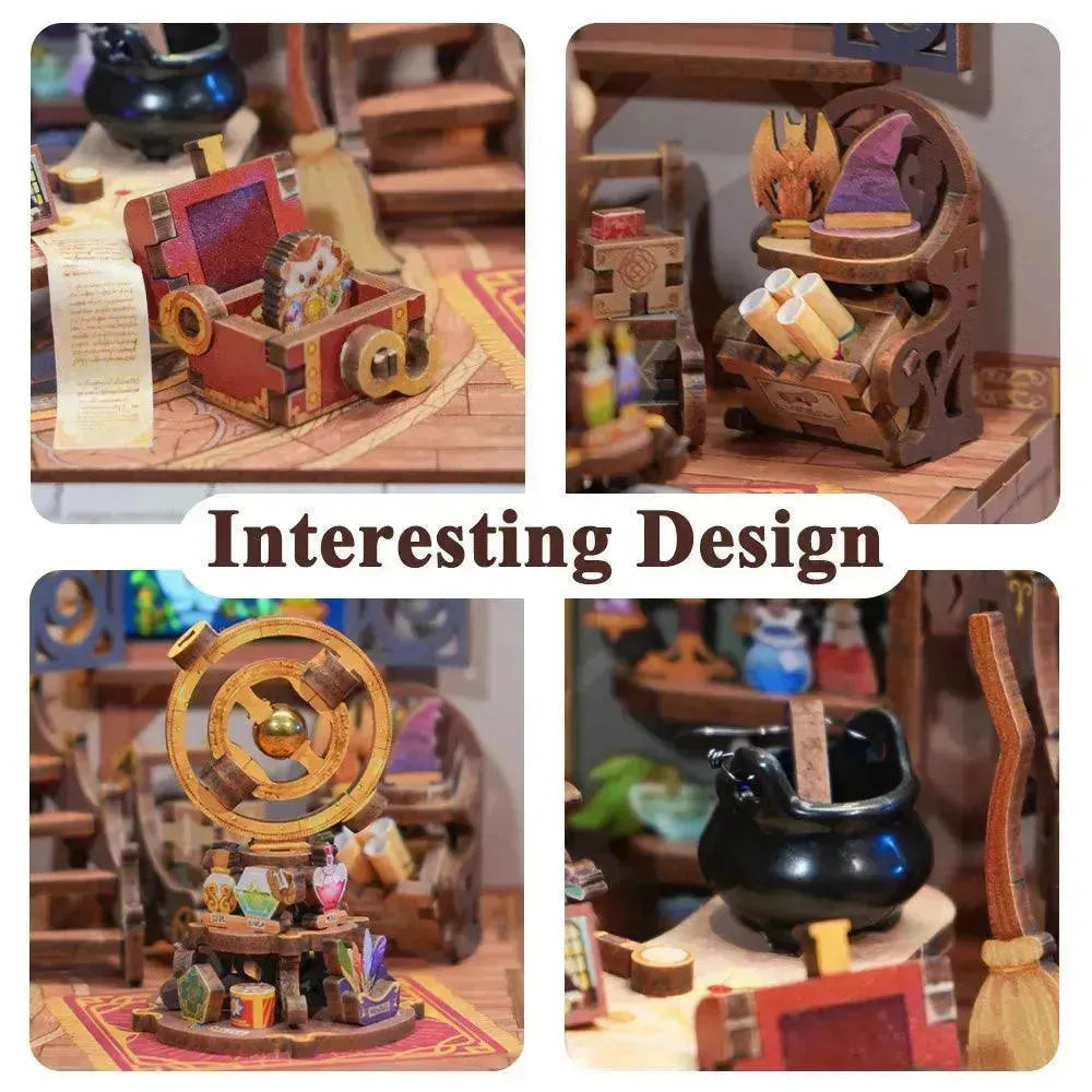 TONECHEER 3D Puzzle DIY Miniature House (Magic Shop) - Tonecheer
