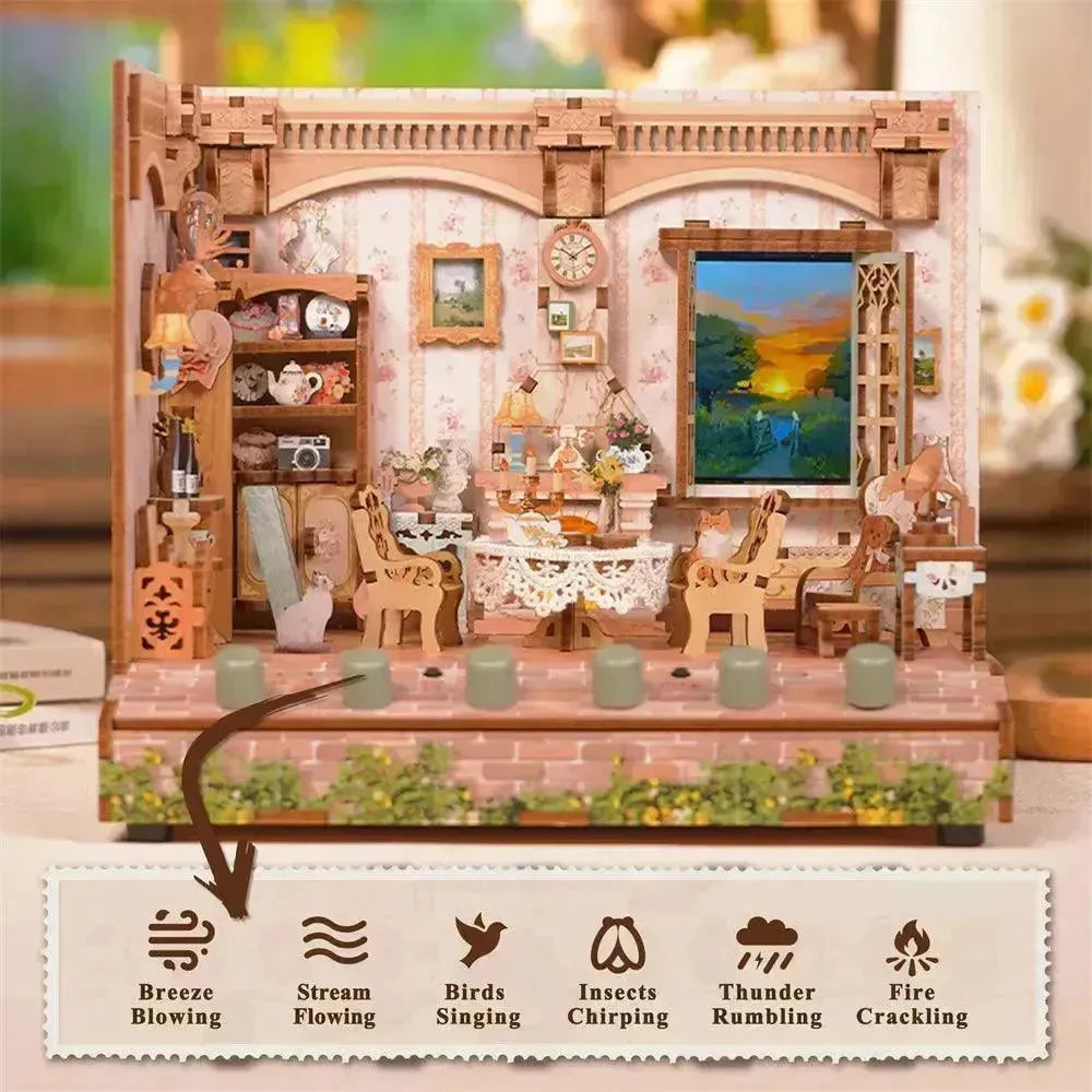 TONECHEER 3D Puzzle DIY Miniature House (The Pastoral Home) - Tonecheer