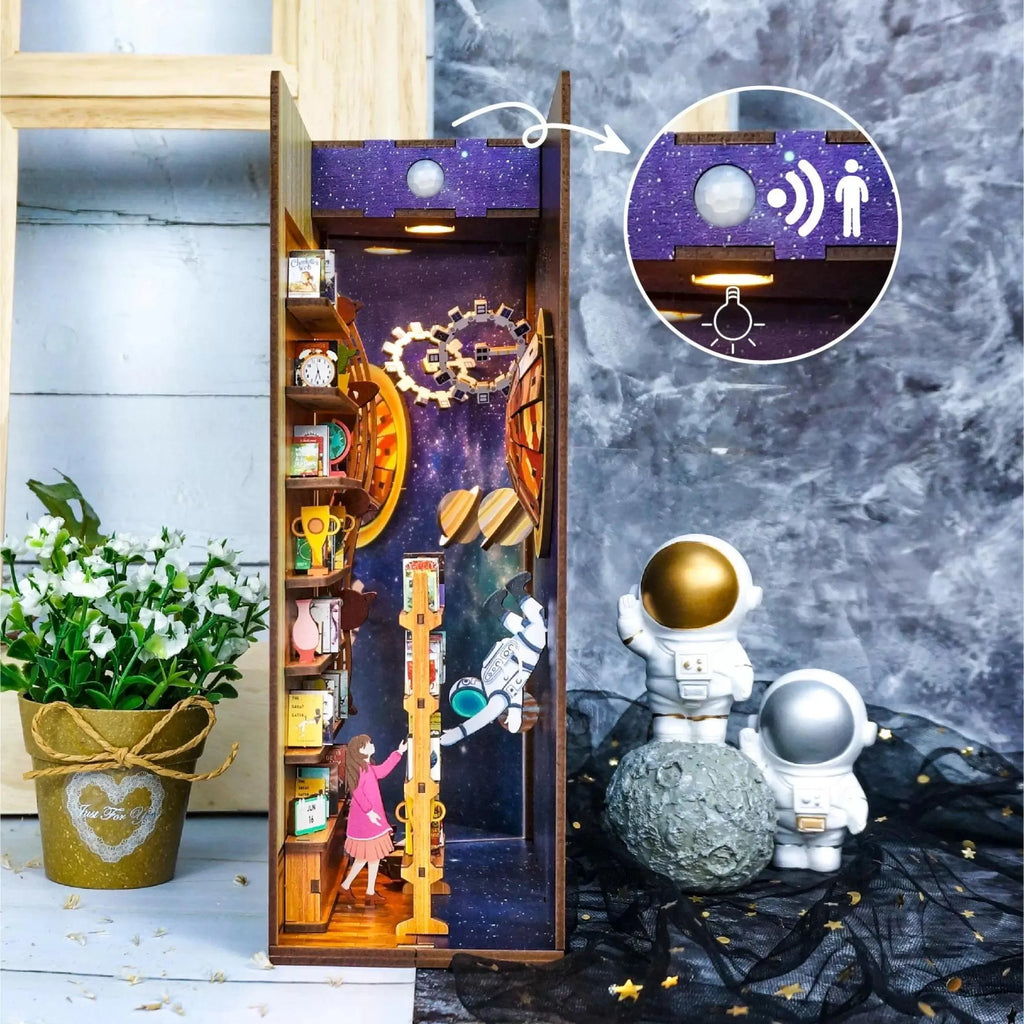 TONECHEER 3D Wooden Puzzle DIY Book Nook Kit (Interstellar) - Tonecheer