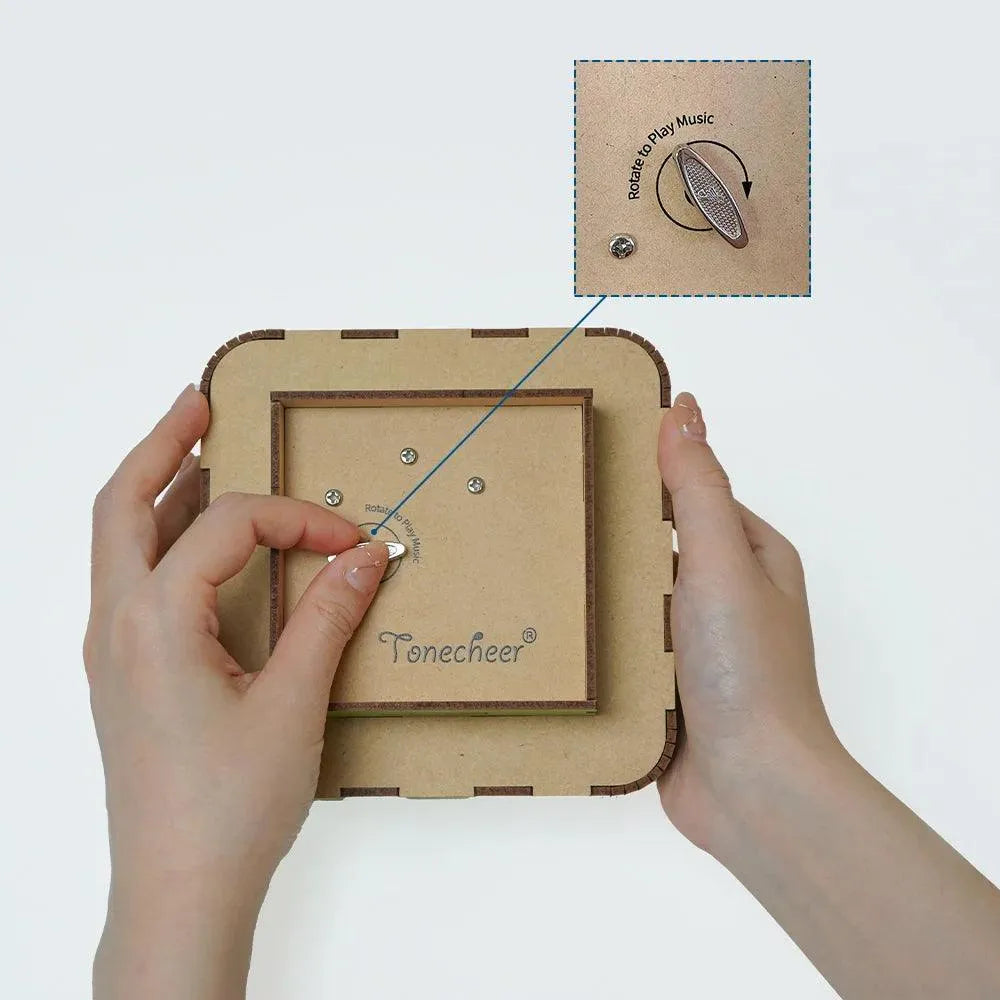 TONECHEER 3D Creative Musical Puzzle DIY Rotating Music Box Kit (New York) - Tonecheer