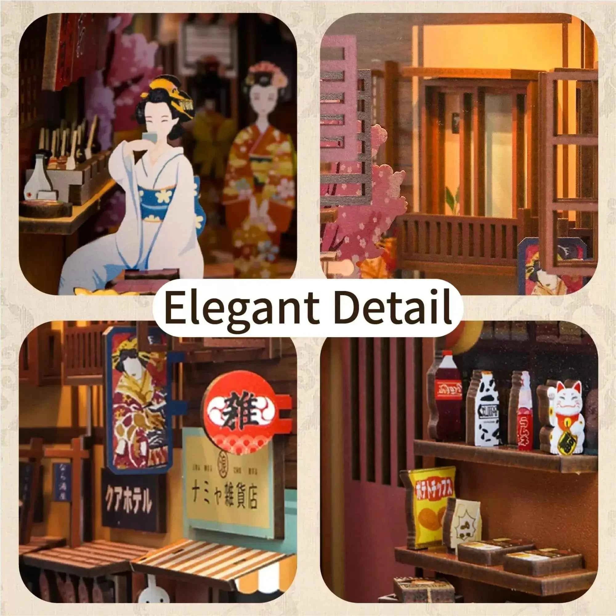 TONECHEER 3D Puzzle DIY Book Nook Kit (The Japanese Grocery Store