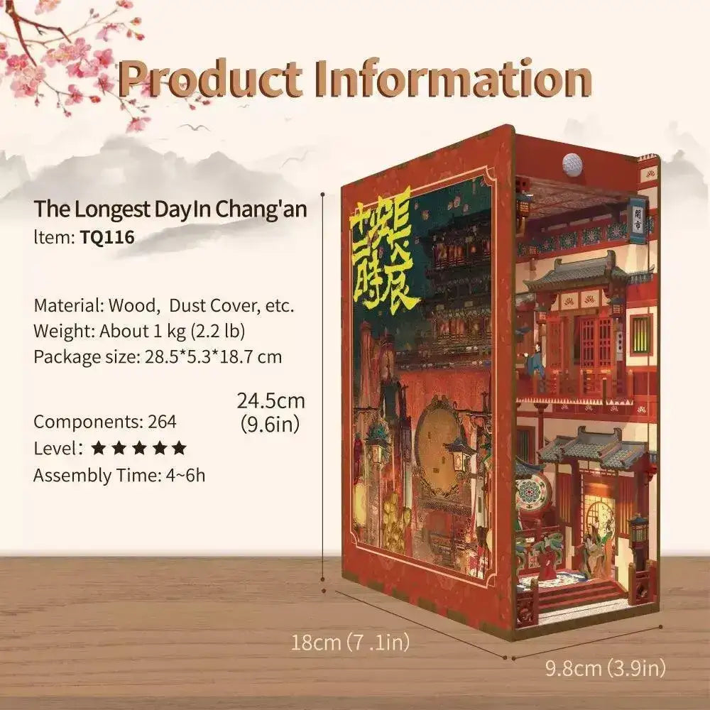 TONECHEER 3D Puzzle DIY Book Nook Kit (THE Longest Day in Chang'an
