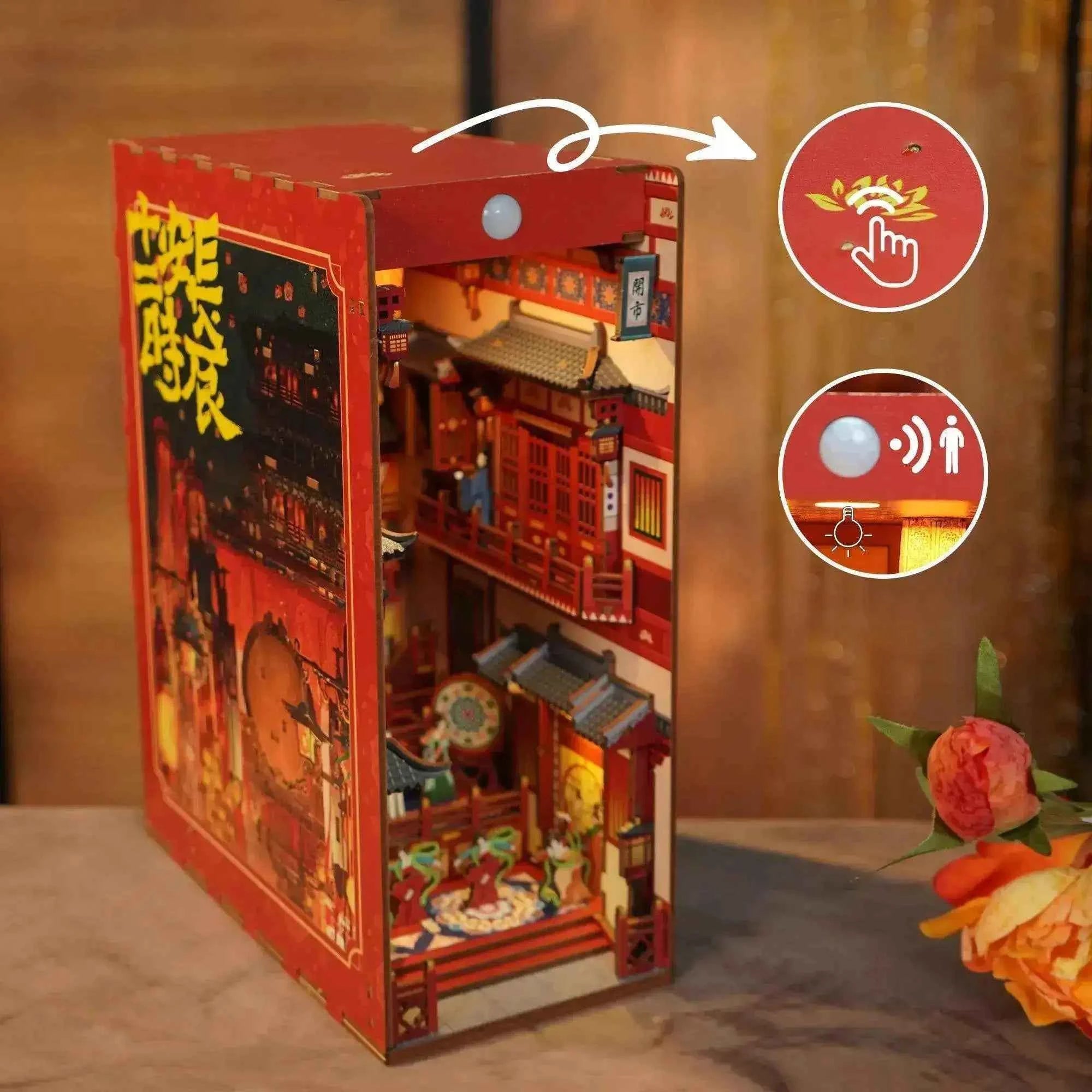 TONECHEER 3D Puzzle DIY Book Nook Kit (THE Longest Day in Chang'an TONECHEER 3D Puzzle DIY Book Nook Kit (THE Longest Day in Chang'an