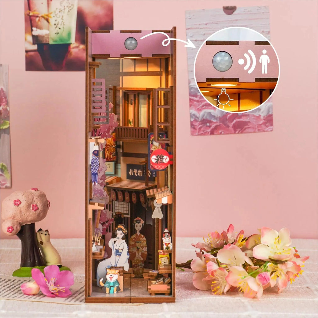 TONECHEER 3D Wooden Puzzle DIY Book Nook Kit (The Japanese Grocery Store) - Tonecheer