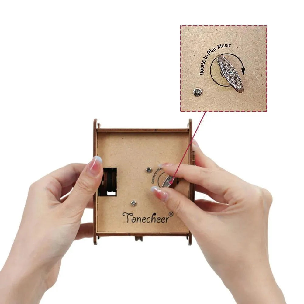 TONECHEER 3D Creative Musical Puzzle DIY Rotating Music Box Kit (Ferris Wheel) - Tonecheer
