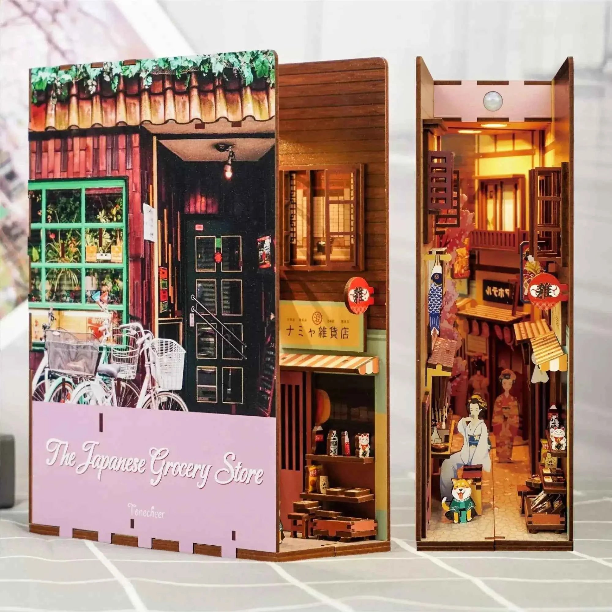 TONECHEER 3D Puzzle DIY Book Nook Kit (The Japanese Grocery Store