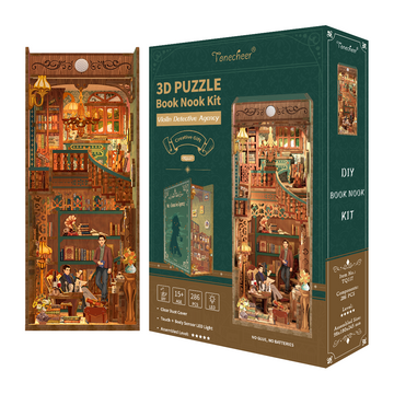 TONECHEER 3D Wooden Puzzle DIY Book Nook Kit (Violin Detective Agency) - Tonecheer