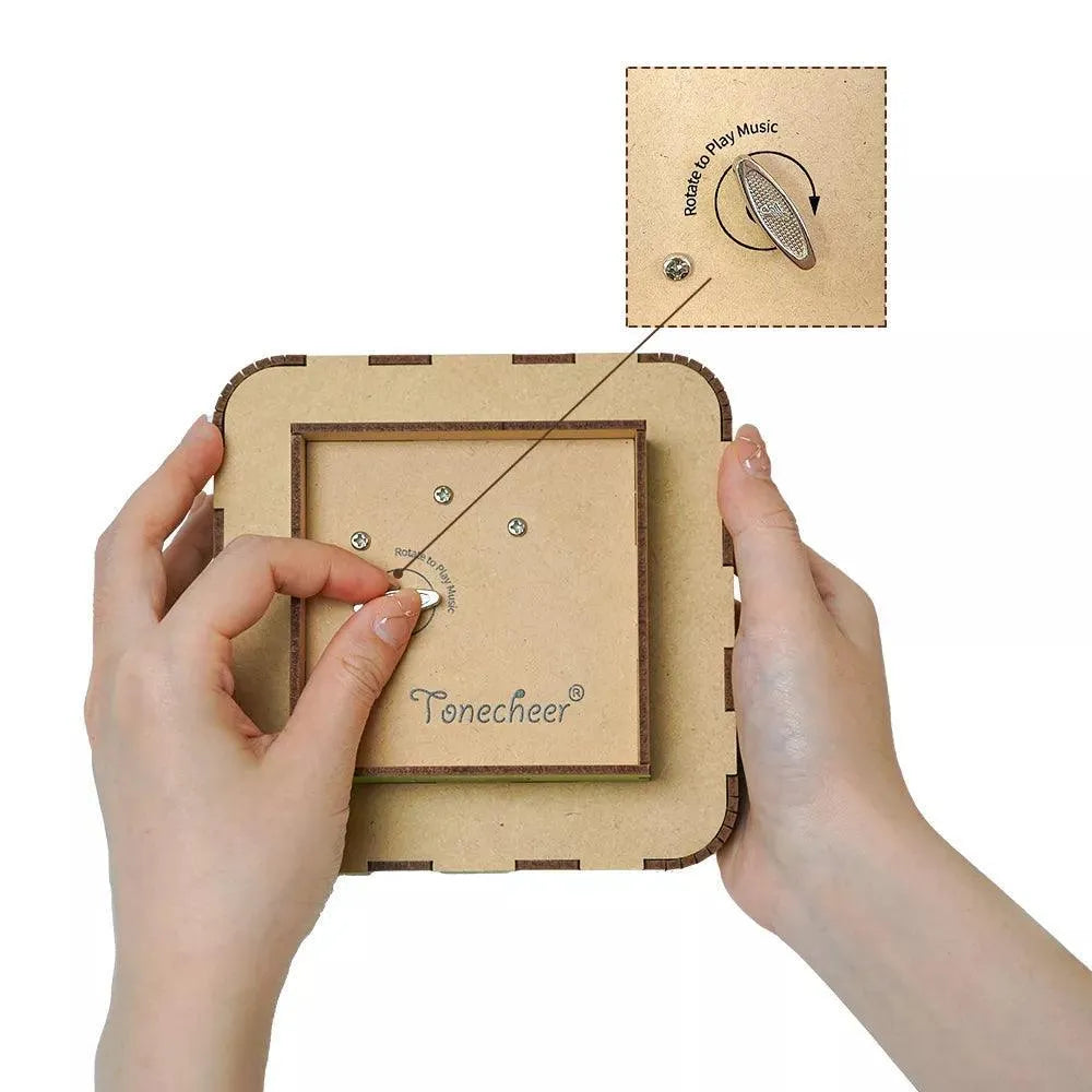 TONECHEER 3D Creative Musical Puzzle DIY Rotating Music Box Kit (Forest party) - Tonecheer