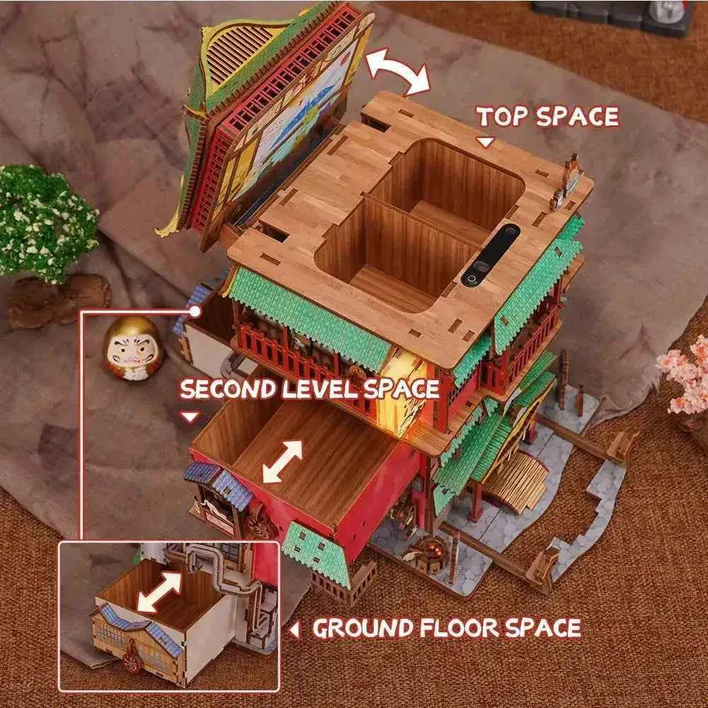3D Puzzle DIY Desktop Storage Kit (Onsen Saga) - Tonecheer