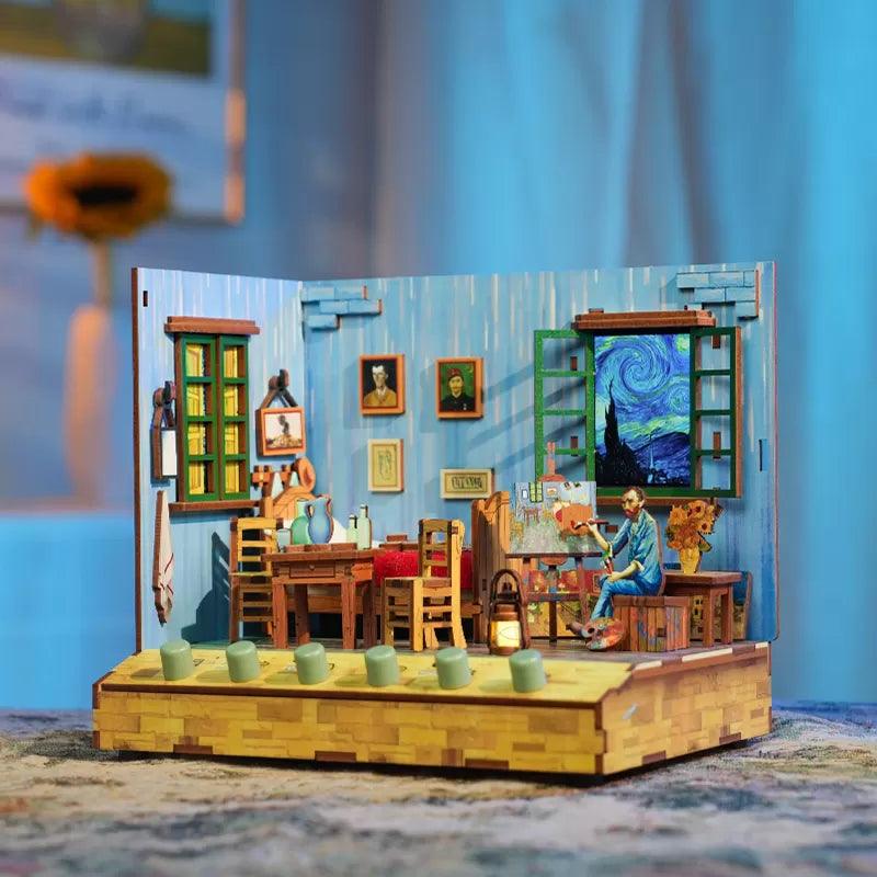 TONECHEER 3D Puzzle DIY Miniature House  (Vincent's Bedroom)