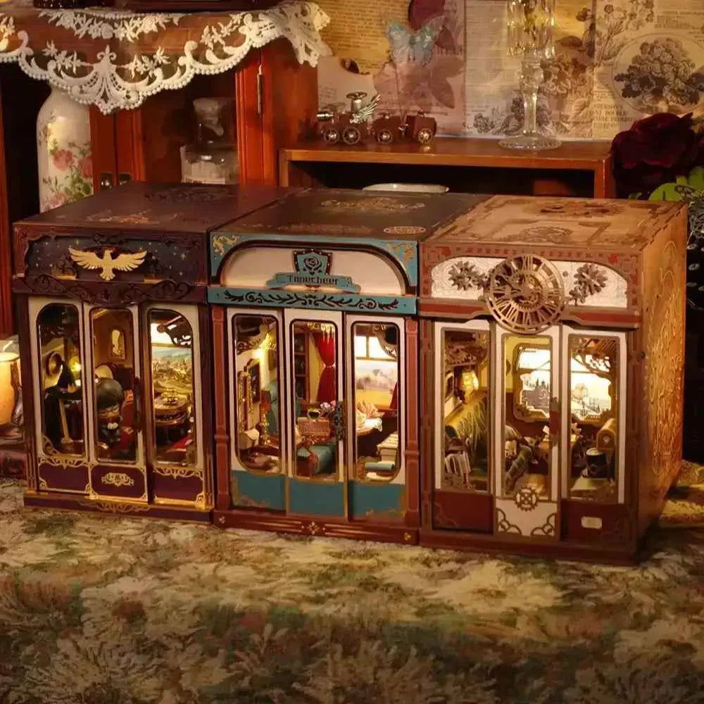TONECHEER 3D Puzzle Book Nook Infinity Train Cabin (Magical