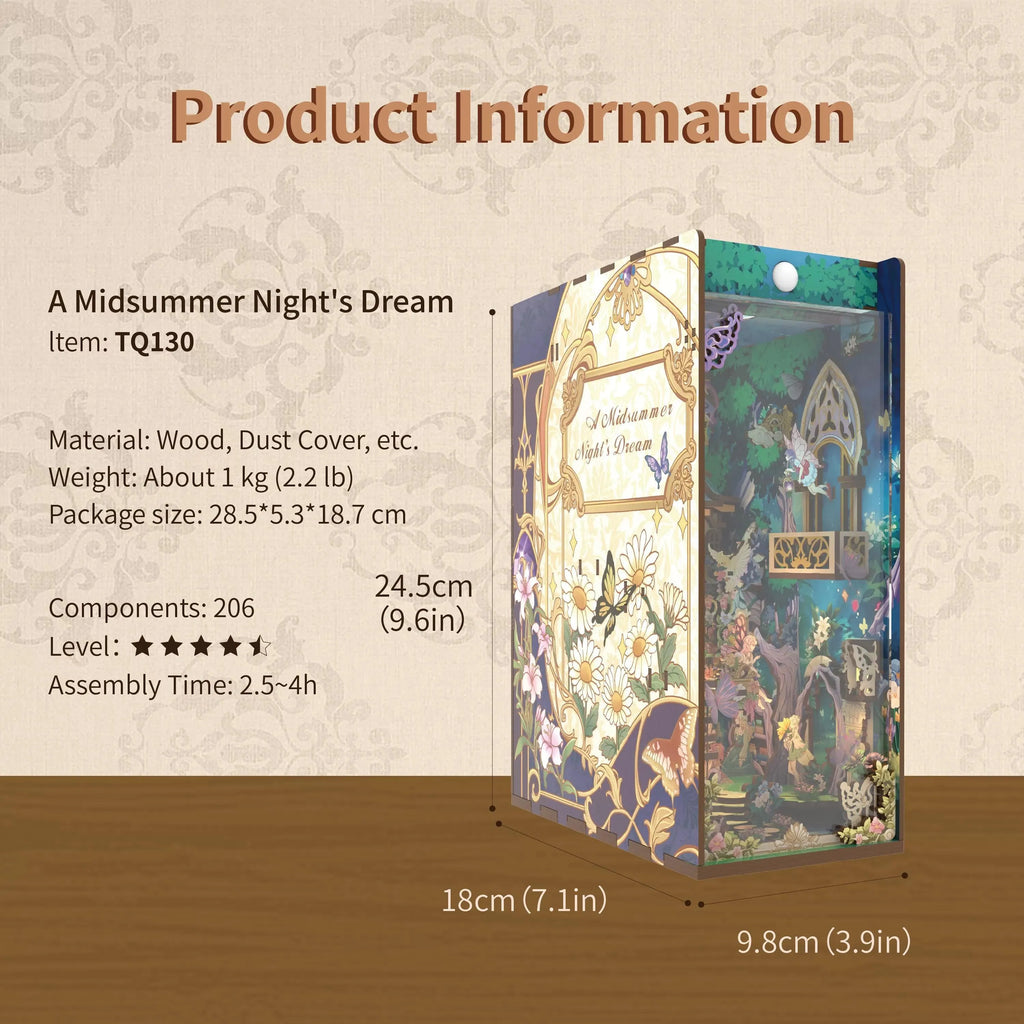Tonecheer x British 3D Wooden Puzzle DIY Book Nook Kit (A Midsummer Night's Dream) - Tonecheer
