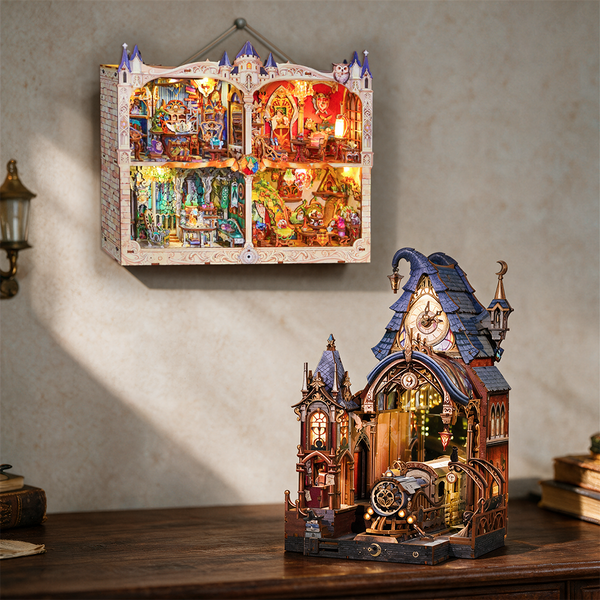 3D Wooden Puzzle DIY Book Nook Kit（Beast And Beauty+Deep Melody）