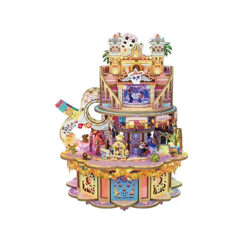 TONECHEER 3D Puzzle DIY Rotating Music Box Kit (Dreams wander